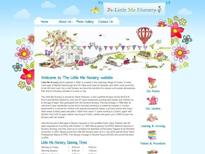 Webdesign for Little Me Nursery